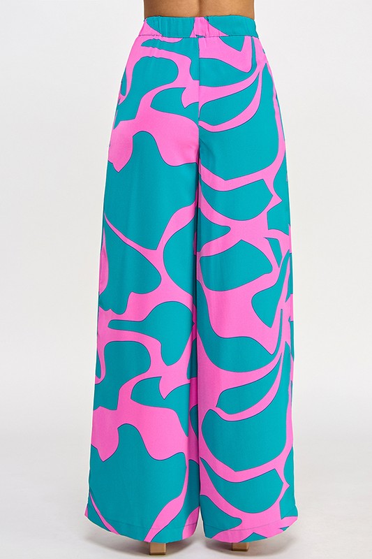 Teal Wide Leg Pants
