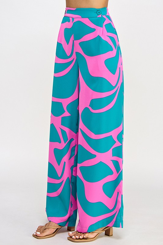 Teal Wide Leg Pants