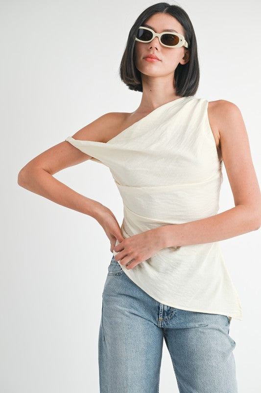 Asymmetrical tunic top