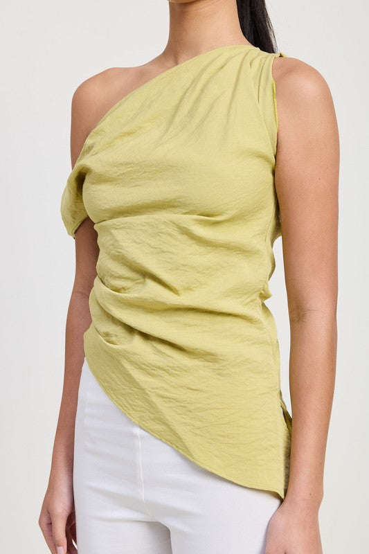 Asymmetrical tunic top