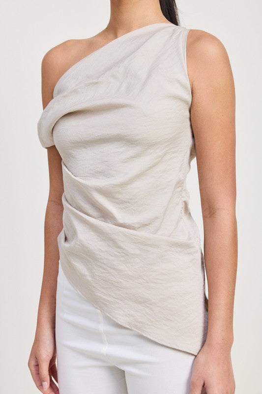 Asymmetrical tunic top