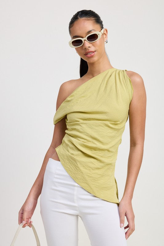 Asymmetrical tunic top