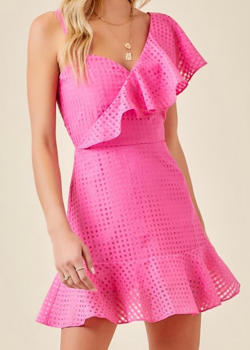 Hot pink dress