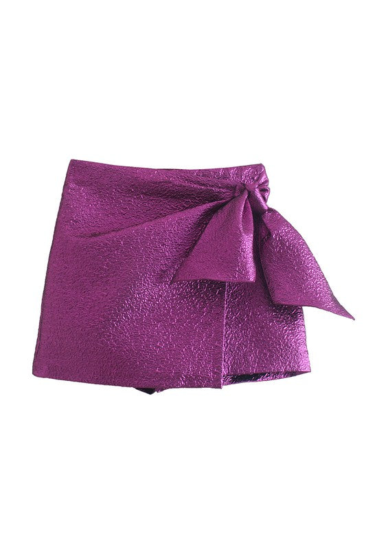 Metallic purple skort