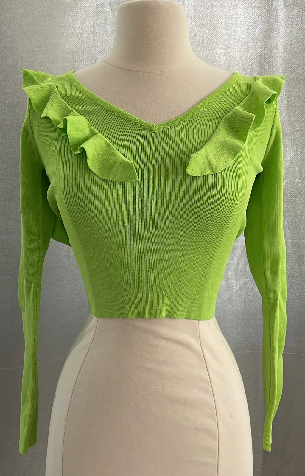 Green crop top