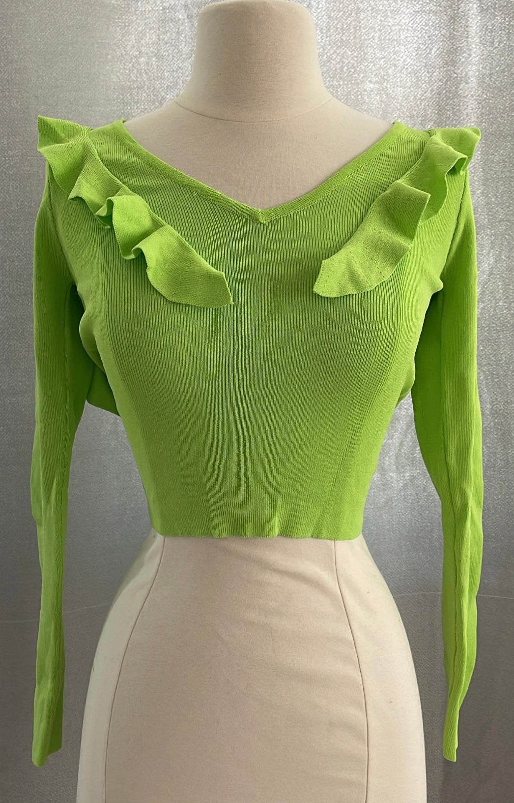 Green crop top