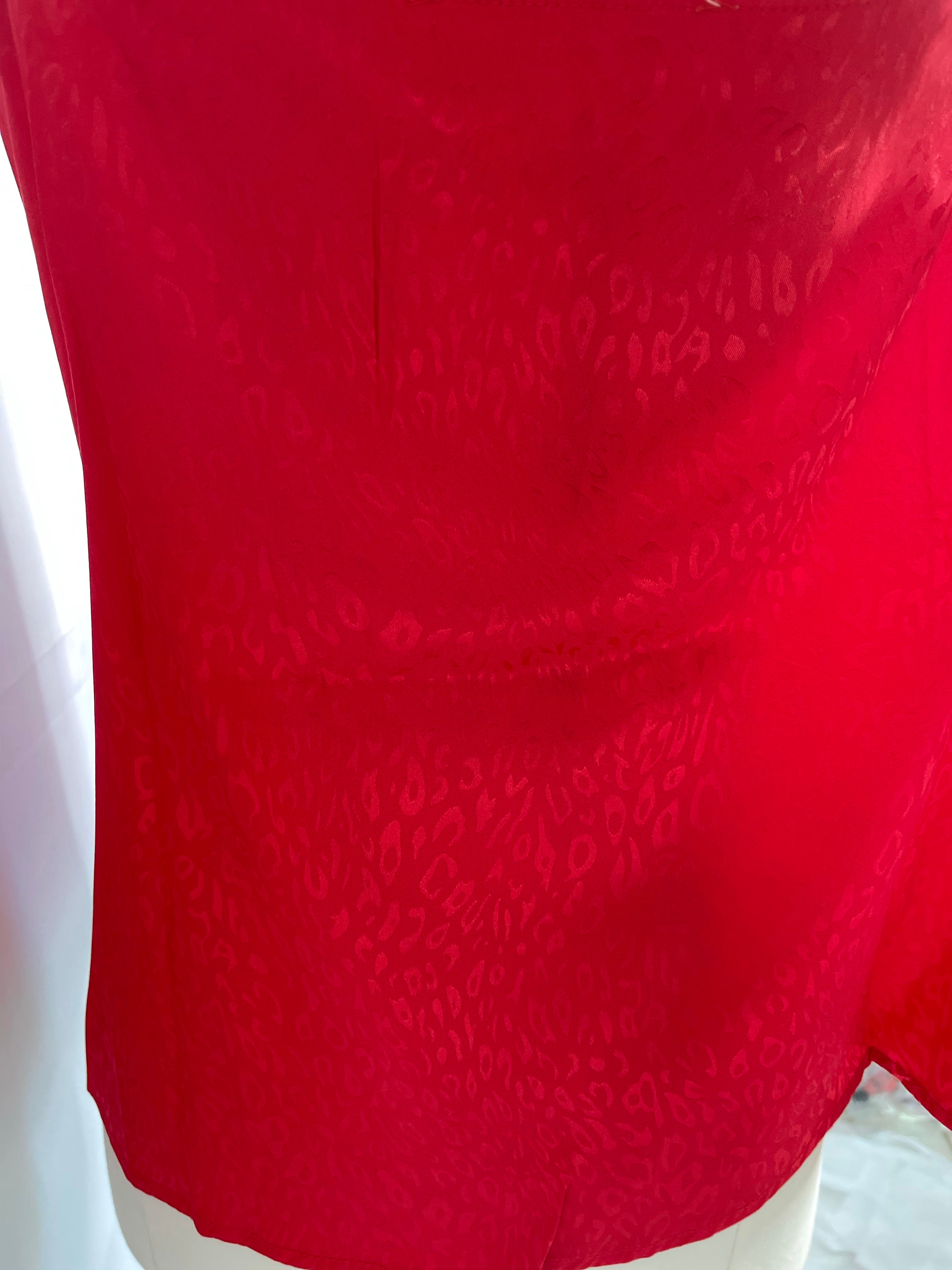 Red leopard camisole