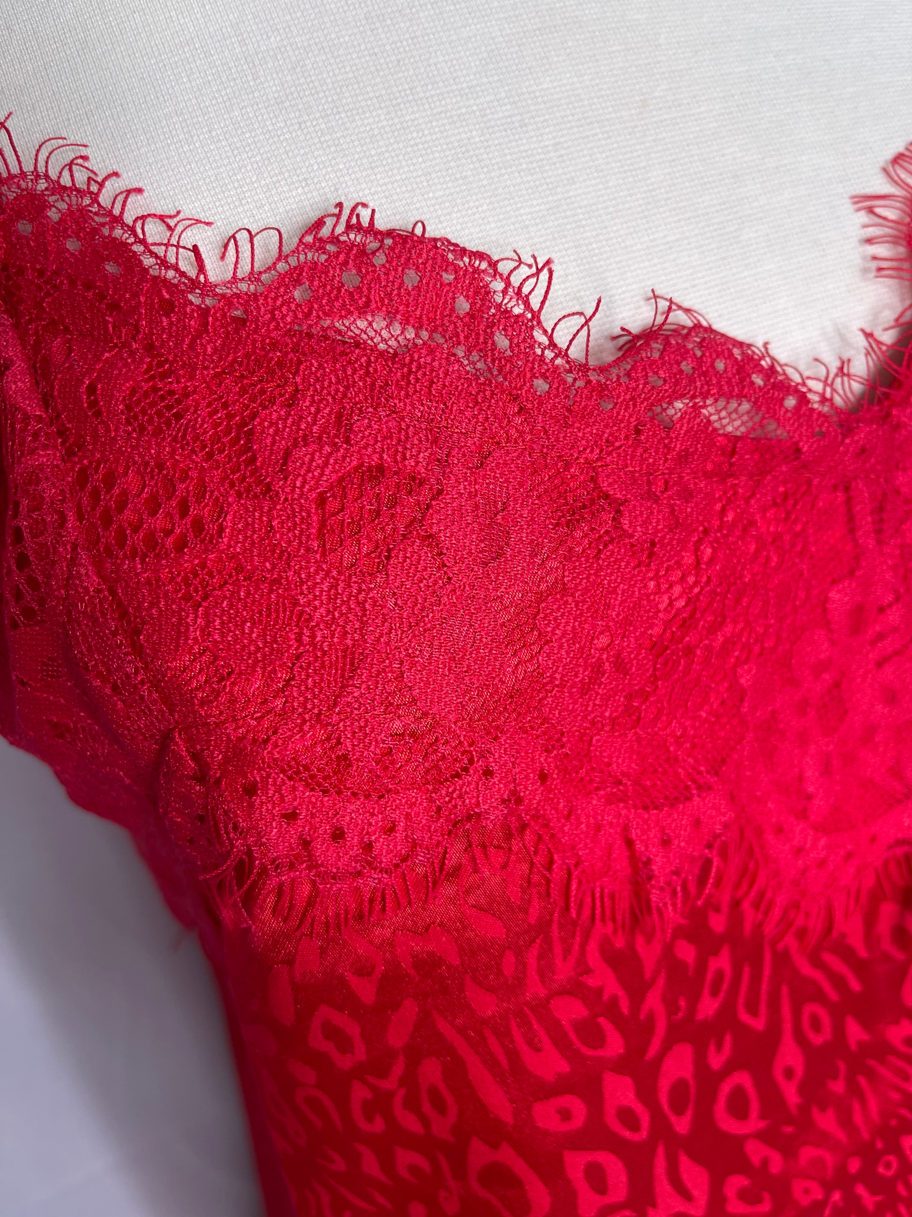 Red leopard camisole