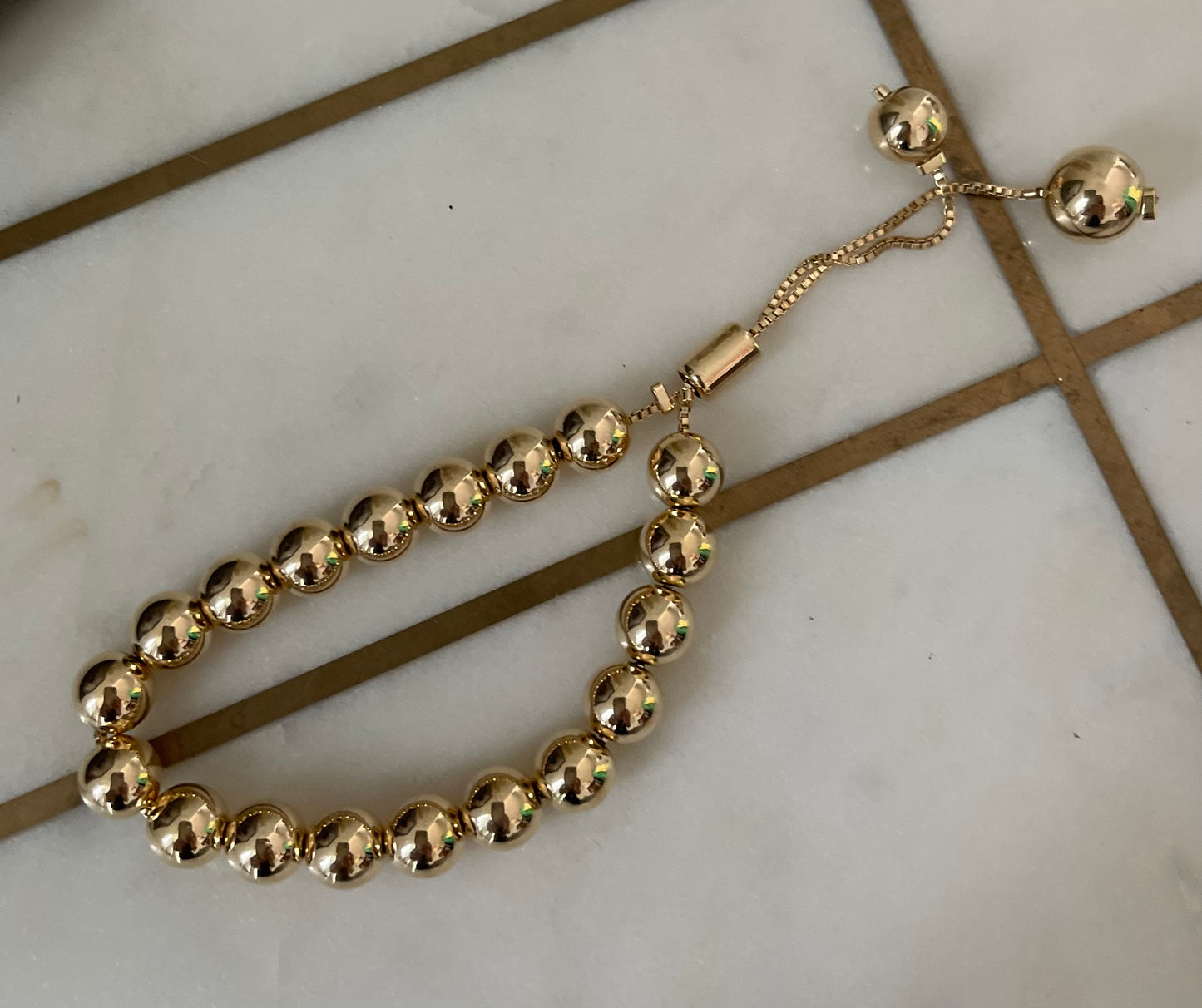 Stassie 6MM Gold filled bead bracelets