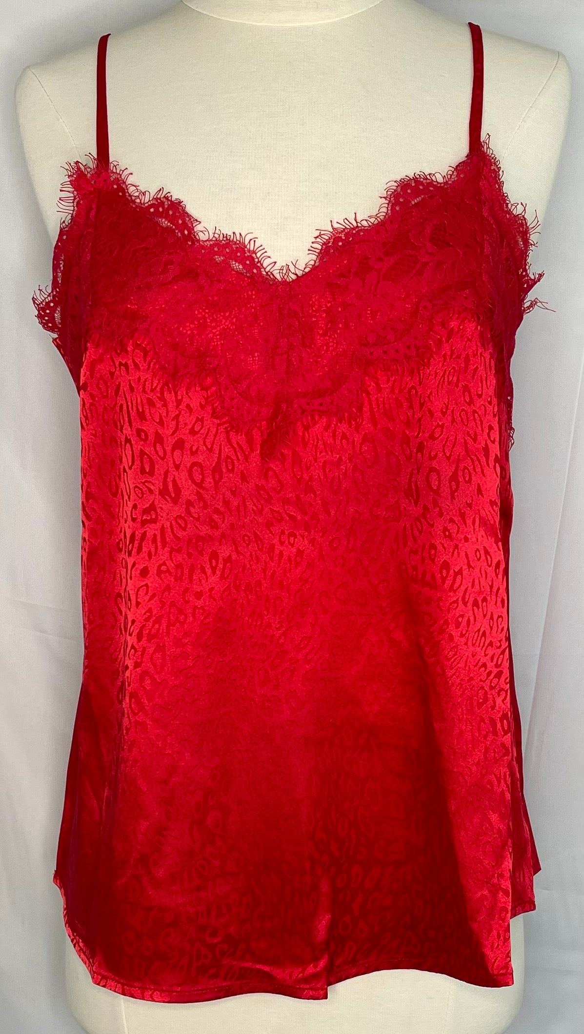 Red leopard camisole